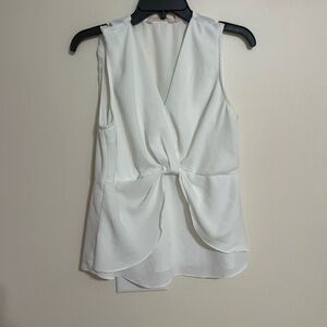 Soft Surroundings White Draped Blouse